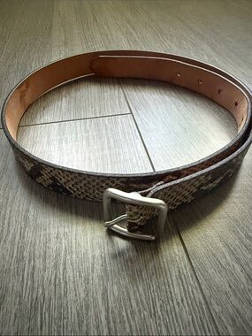 GAP Wimen’s Snake-Print Belt in Brown and Black